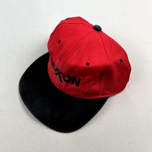 Vintage Exxon Mobil Hat Cap Strapback Red Adjustable Tiger Gas Oil Racing 90s